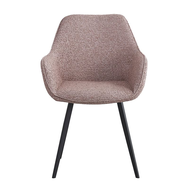 Textuur van de luxe boucle stof van de Luca eetkamerstoel