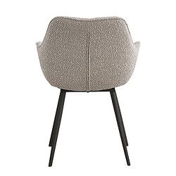 Luca eetkamerstoel beige luxe boucle stof vanaf boven