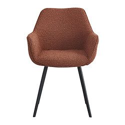 Textuur Luca eetkamerstoel brown luxe boucle stof