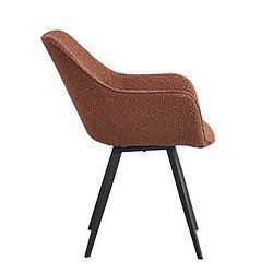 Luca eetkamerstoel brown luxe boucle stof in interieur
