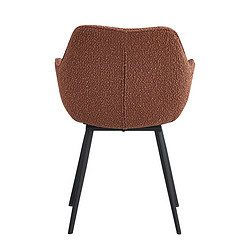 Luca eetkamerstoel brown luxe boucle stof van boven