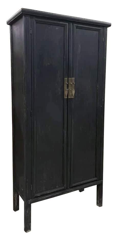 Detail Loes kast 100cm zwart afgelakt elm hout Icons collectie Livingfurn