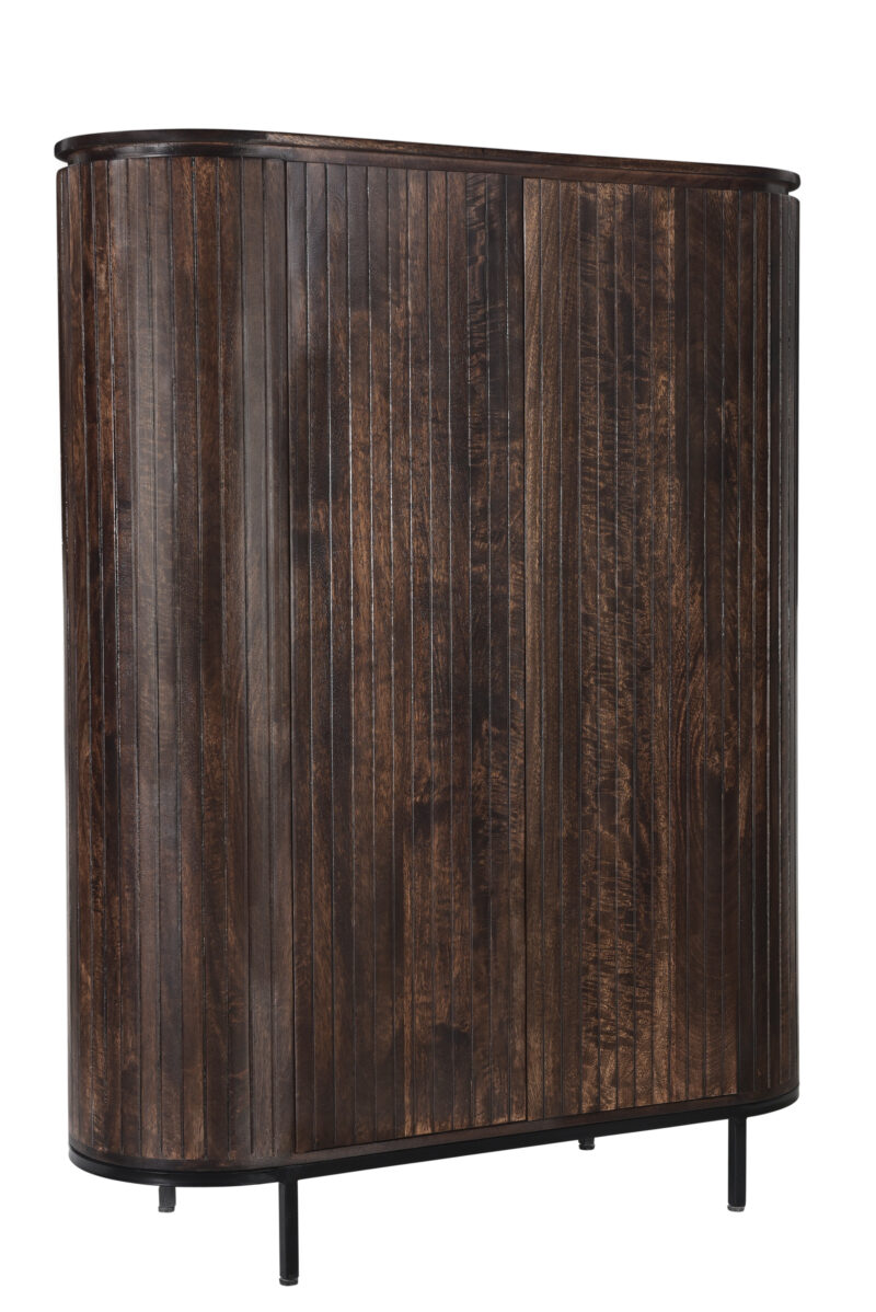 Detail Noor Walnut 150cm kast, mangohouten planken
