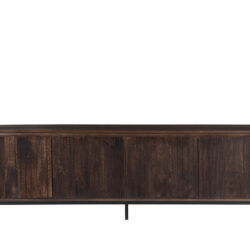 Textuur van de Noor Walnut 210cm kast, mangohout en afgelakt