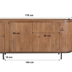 Afwerking van de Noor 170cm kast in zwart