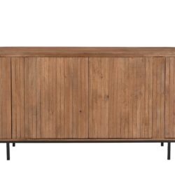 Detail van de mangohouten planken op de Noor 170cm kast