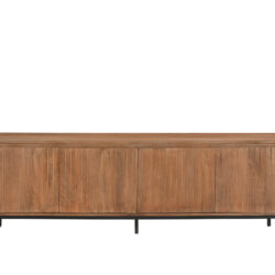 Textuur van het mangohout op de Noor 210cm kast