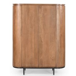 Textuur van het mangohout op de Noor 150cm kast