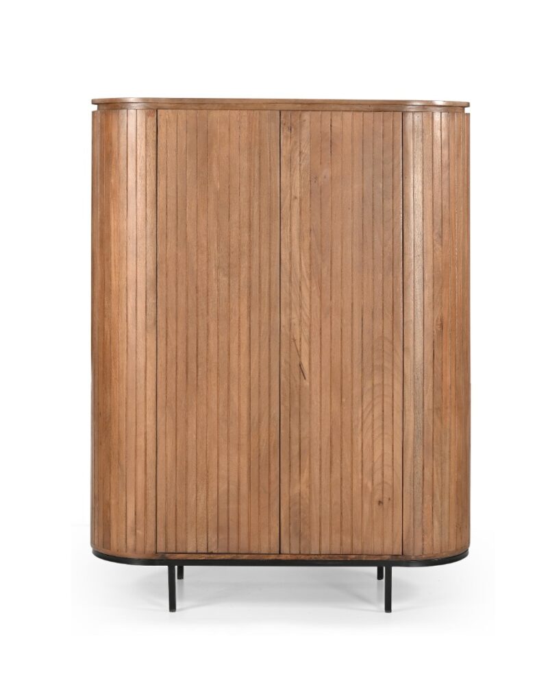 Textuur van het mangohout op de Noor 150cm kast