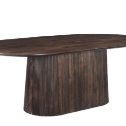 Textuur van het mangohout op de Salvator eettafel