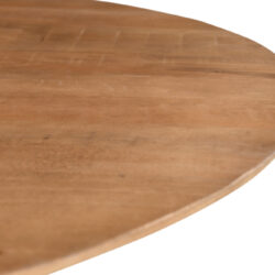 Salvator 130cm eettafel vanonder, bruin, mangohout