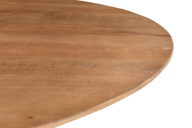 Salvator 130cm eettafel vanonder, bruin, mangohout