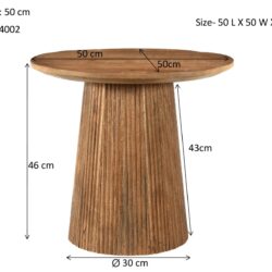 Materiaal van de Salvator salontafel, hoogwaardig mangohout