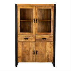 Detail van de glazen deuren van de Vitrinekast Britt