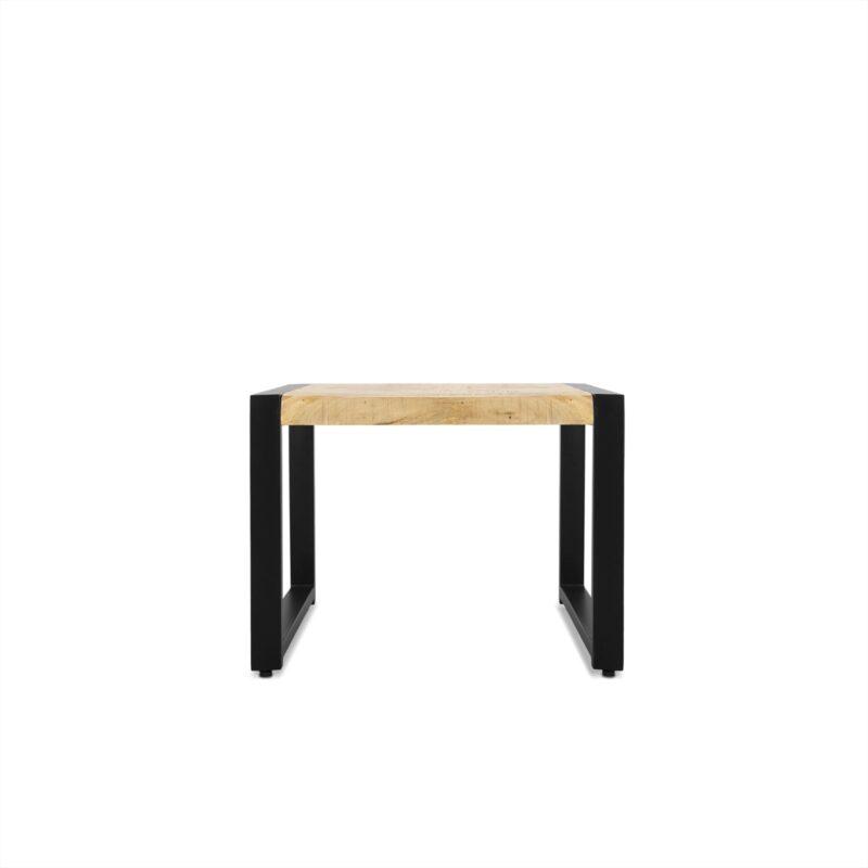 Detail van salontafel Britt 60 cm hout zwart