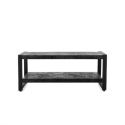 Detail van het mango hout van de salontafel