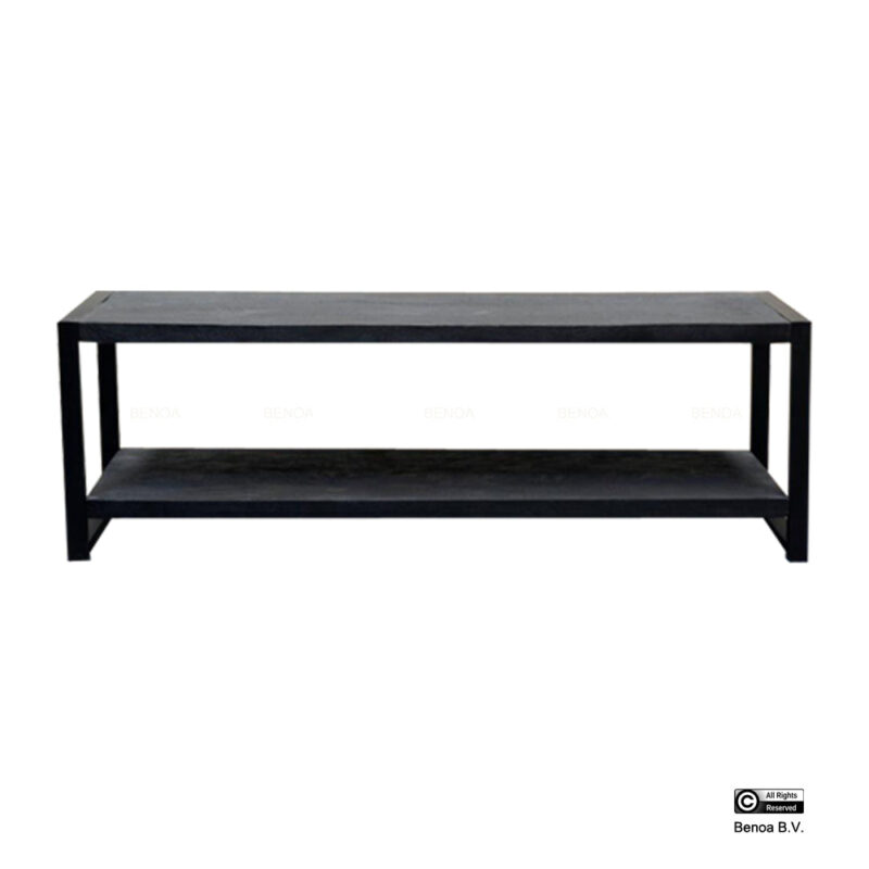 Britt Zwart TV-meubel in een interieur setting met stoelen en tafel