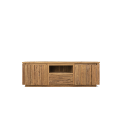 Detaillering van het Tv-meubel Bridge 150, teakhout, grepen