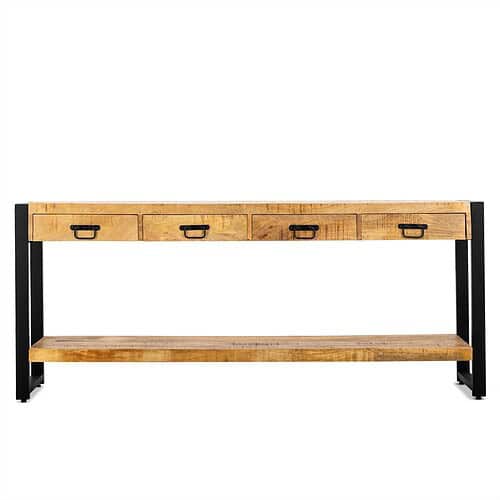 Detaillering van het houten blad van de Sidetable Britt 180