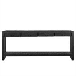 Detail van het mango houten blad van de Sidetable Britt Zwart