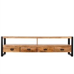 Detaillering van het mango hout in het Britt tv-meubel