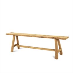 Houten bankje Blora 160 in interieur met warme uitstraling