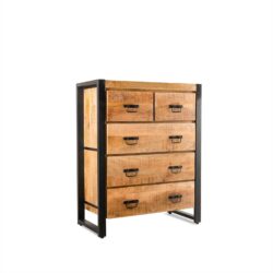 Ladekast Britt 105 in een slaapkamer, interieur, houtkleur