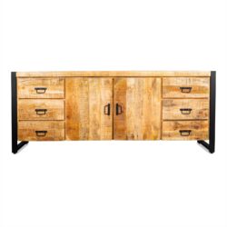 Dressoir Britt 200, detail van de lades en deurtjes