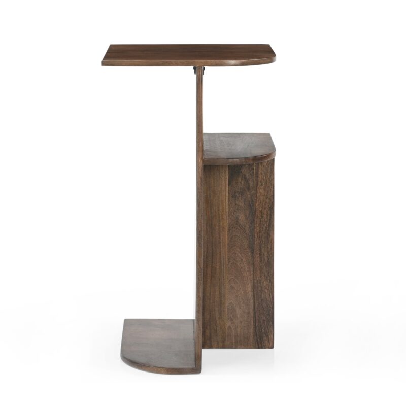 Ronde vormen van de banktafel Jade Bruin, donker bruin kleur