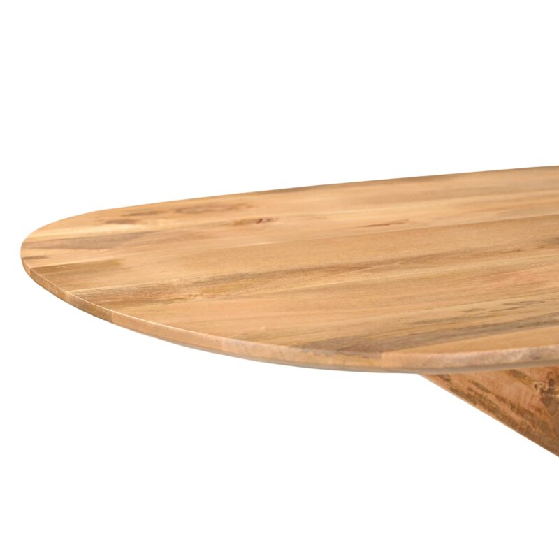 Eettafel Deens Ovaal Runa met Houten Onderstel 200