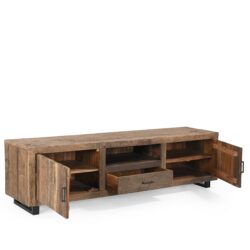 Textuur houten kast TV meubel Roots 180 cm