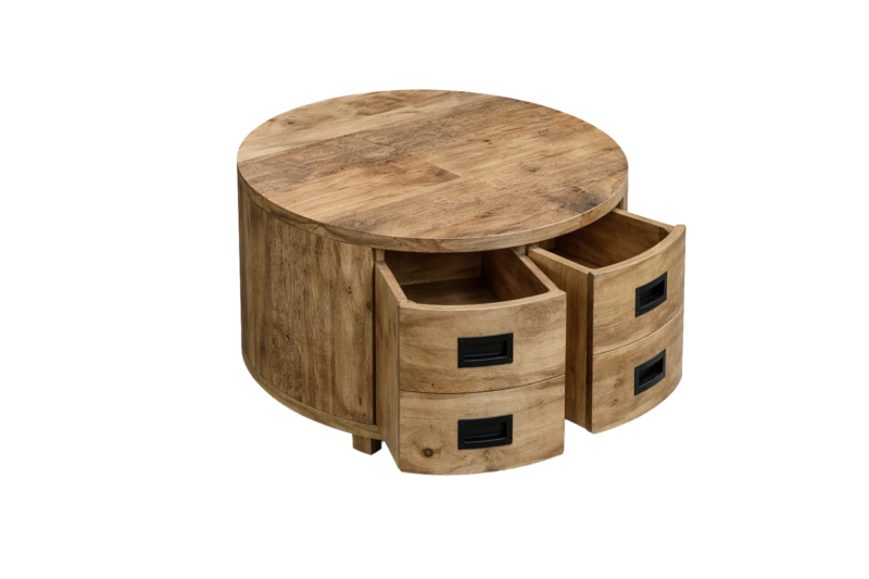 Salontafel Novelle 80 in een moderne woonkamer, industrieel design