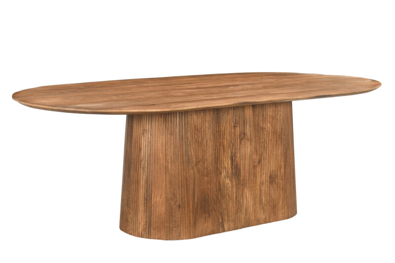 Textuur van het mangohout op de eettafel