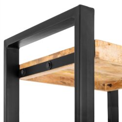 Textuur van de Boekenkast Britt 55, mangohout en staal