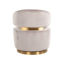 Detail van zitting van lounge stoel Maxime khaki velvet swivel