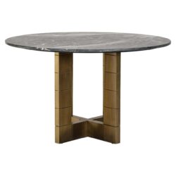 Eettafel Collada black/gold 130Ø