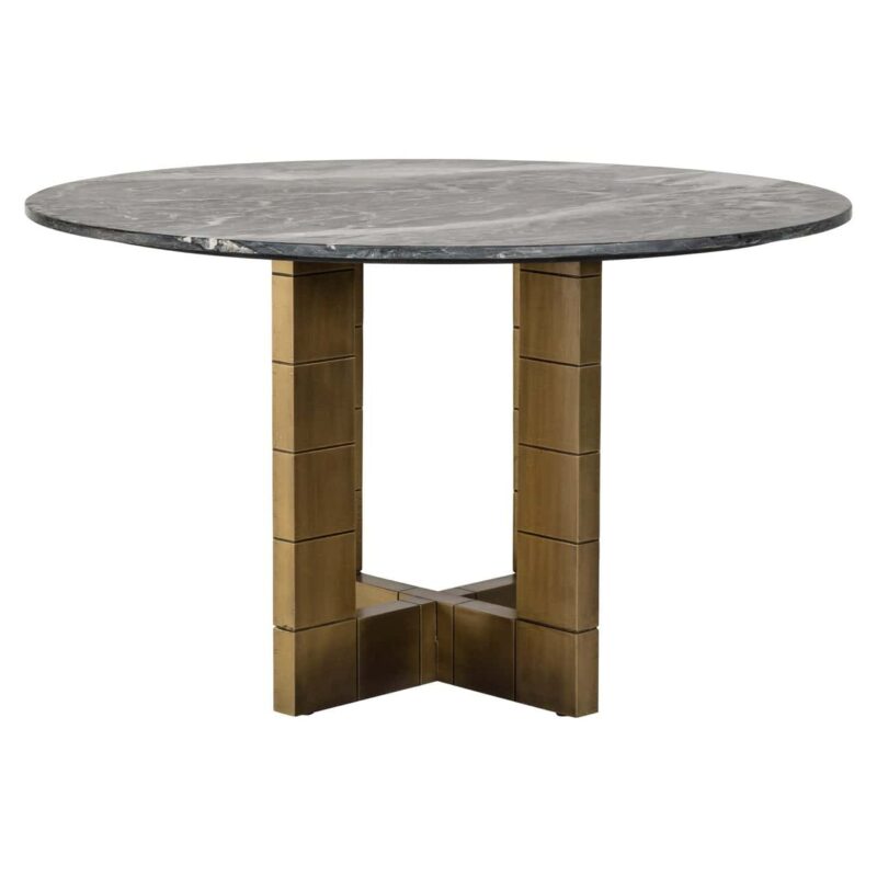 Eettafel Collada black/gold 130Ø