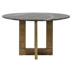 Eettafel Collada black/gold 130Ø