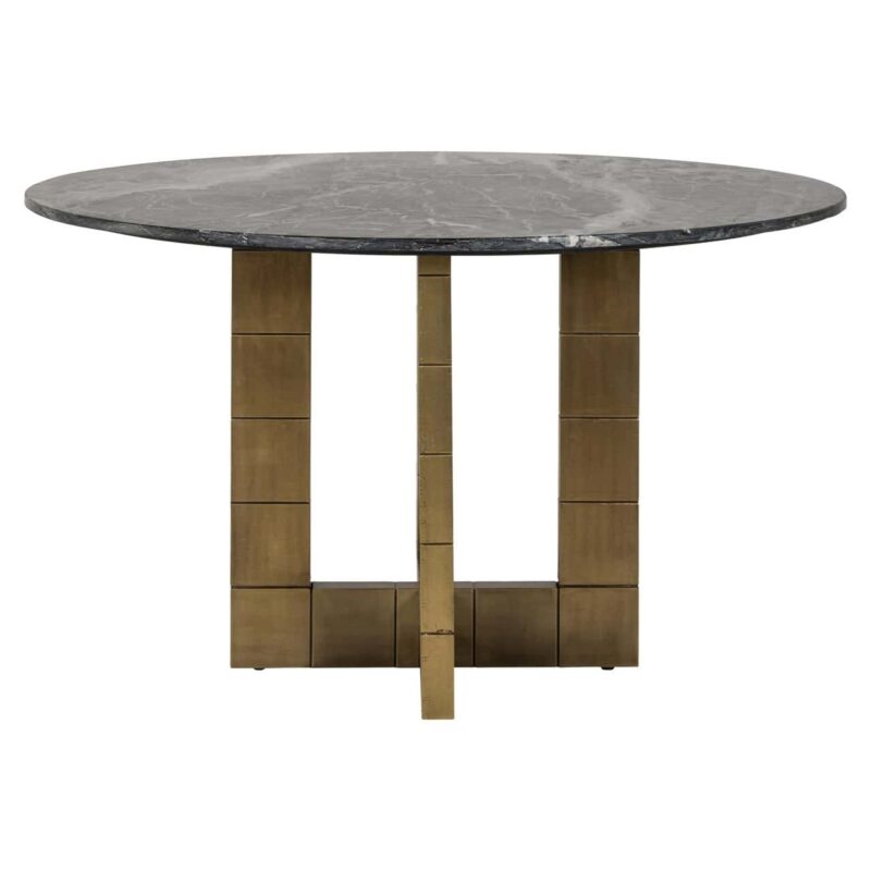 Eettafel Collada black/gold 130Ø