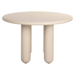 Eettafel Calma beige in een moderne woonkamer, stijlvol en elegant