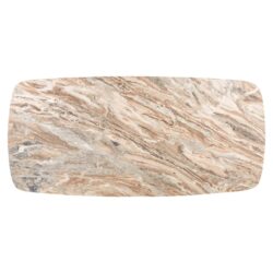 Eettafel Bottega Blush beige danish oval in interieur