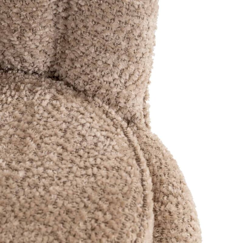 Lounge stoel Charly, detail rvs en grenen constructie