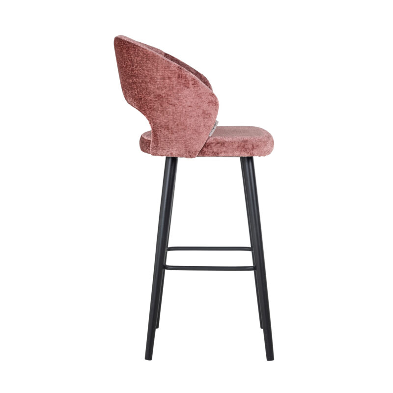 Detail van de rugleuning van de Barstoel Savoy customized fire retardant