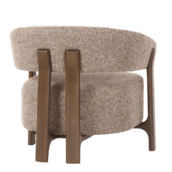 Detail van de brown tweed-stof van de lounge stoel Dalara