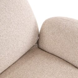 Lounge stoel Kagney biscotti swivel met gebogen vorm, brons, wit