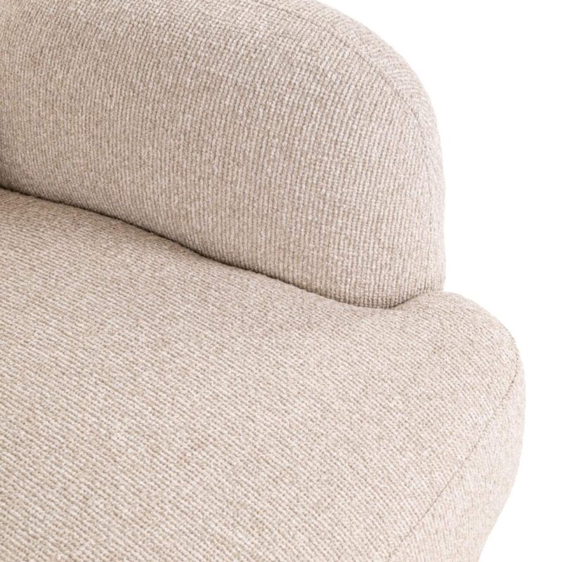 Lounge stoel Kagney biscotti swivel met maximaal comfort, brons, wit