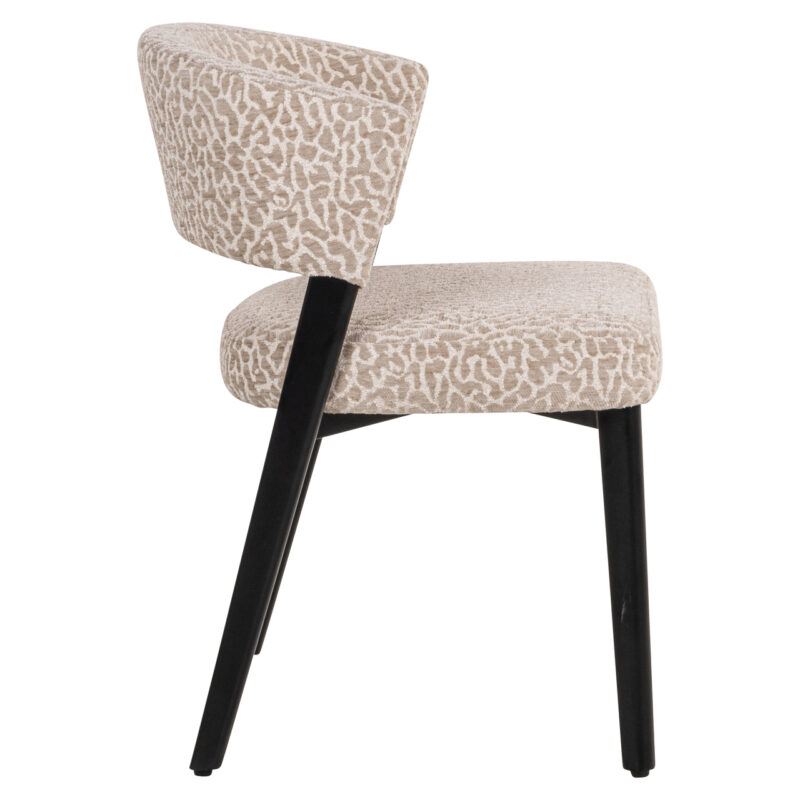 Eetkamerstoel Zeno beige leopard vanaf boven