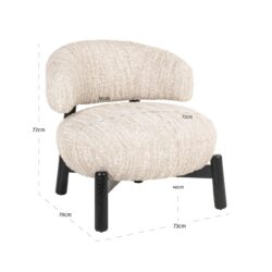 Lounge stoel Ornella beige angora