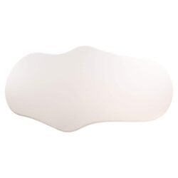 Perspectief van eettafel Bloomstone wit, handgemaakt, eco plaster