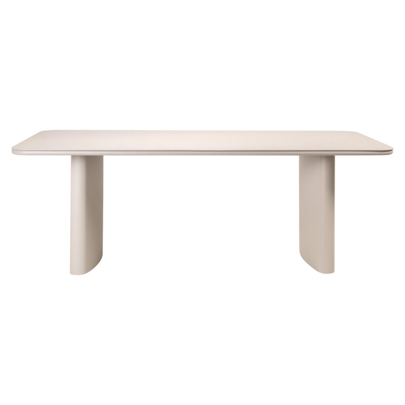 Outdoor eettafel Senza light beige 220 in een tuin, interieurbeeld